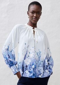 bonprix Bluse mit Seidenanteil, grau, Gr.46, fr&uuml;hlinghafte Bluse mit Seidenanteil, aus Seide