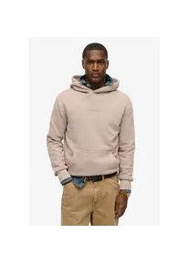 Kapuzensweatshirt Superdry "MICRO LOGO HOOD", Herren, Gr. S, beige (deep beige), angeraute Sweatware, Obermaterial: 80% Baumwolle, 20% Polyester, unifarben, relaxed fit, Rundhals, Rippb&uuml;ndchen, Sweatshirts