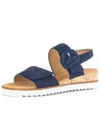 Plateausandaletten Gabor "Plateau Sandale", Damen, Gr. 37, blau, Schuhe