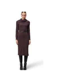 Strickkleid Zero "Damen mit G&uuml;rtel", Damen, Gr. 38, Normalgr&ouml;&szlig;en, chocolate plum, Strick, Obermaterial: 55% Viskose, 28% Polyamid, 17% Polyester, unifarben, figurbetont lang, eng, Kleider Strickkleid, G&uuml;rtel