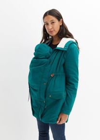 bonprix 3-in-1 kuschelig gef&uuml;tterte Umstands- und Tragejacke, gr&uuml;n, Gr.52, Kuschelige Umstandsjacke mit Teddyfutter f&uuml;r die Schwangerschaft und danach