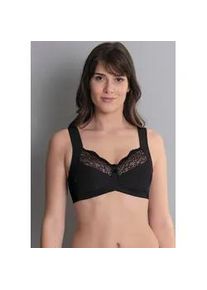 Entlastungs-BH Anita SINCE 1886 "Orely", Damen, Gr. 75, Cup C, schwarz, Stoff, Obermaterial: 93% Polyamid, 7% Elasthan, bedruckt, bestickt, durchscheinend, gebl&uuml;mt, klassisch, BHs Entlastungs-BH, mit Spitze, dreigeteilte Cups, verstellbare Tr&auml;ger, feminin