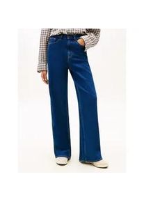 Tommy Hilfiger Loose-fit-Jeans TOMMY JEANS "CLAIRE HR WD", Damen, Gr. 26, L&auml;nge 30, denim schwarz, Denim/Jeans, Obermaterial: 99% Baumwolle, 1% Elasthan, Abriebeffekte, weit kn&ouml;chellang, Jeans