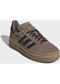Sneaker Adidas ORIGINALS "GAZELLE BOLD", Damen, Gr. 36, earth strata, aurora coffee, gold metallic, Leder, Schuhe Sneaker