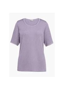 Rundhalspullover GOLDNER "Pflegeleichter Pullover in hochwertiger Rippenstruktur", Damen, Gr. 44, lila (flieder), Obermaterial: 65% Polyacryl PAN. 35% Polyester PES., Sonstiges, Pullover Rundhalspullover, Au&szlig;ergew&ouml;hnliche Rippenstruktur mit zartem Schimmer