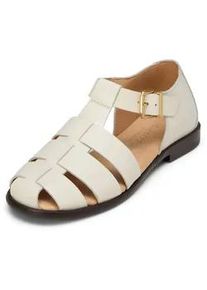 Marc O'Polo Sandale MARC O'POLO "aus veredeltem Rindleder", Damen, Gr. 37, natural cotton, Obermaterial: 100% Leder (Rind), unifarben, Schuhe Sandale