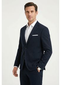 Anzugsakko Cinque "CIDATI", Herren, Gr. 48, blau (marineblau), Obermaterial: 79% Polyester, 15% Viskose, 6% Elasthan, Sakkos Anzugsakko, mit modischer Struktur