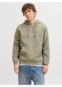 Jack & Jones Kapuzensweatshirt JACK & JONES "JJESOHO SWEAT HOOD NOOS", Herren, Gr. L, vetiver, angeraute Sweatware, Obermaterial: 80% Baumwolle, 20% Polyester, unifarben, relaxed fit normal, Rundhals, Rippb&uuml;ndchen, Sweatshirts Kapuzensweatshirt, Baumwollmischung, relaxed fit