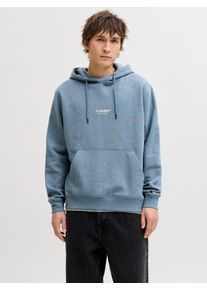 Jack & Jones Kapuzensweatshirt JACK & JONES "JJESOHO SWEAT HOOD NOOS", Herren, Gr. M, blau mirage, angeraute Sweatware, Obermaterial: 80% Baumwolle, 20% Polyester, unifarben, relaxed fit normal, Rundhals, Rippb&uuml;ndchen, Sweatshirts Kapuzensweatshirt, Baumwollmischung, relaxed fit