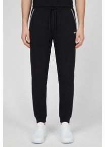 Pyjamahose BOSS "Unique", Herren, Gr. XXL, N-Gr, schwarz 001, Jersey, Obermaterial: 95% Baumwolle, 5% Elasthan, lang, Hosen Pyjamahose, bequeme Jogginghose