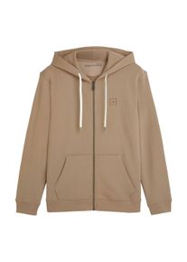 Scotch & Soda Sweatshirt SCOTCH & SODA "Sweatjacke Logo Badge Zipthrough Hoodie 1er Pack", Herren, Gr. M, braun (hellbraun), Obermaterial: 100% Baumwolle CO., Sweatshirts Sweatshirt