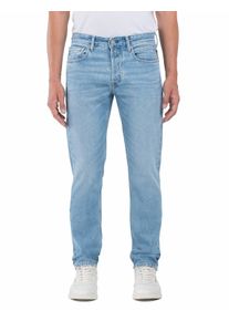 Straight-Jeans Replay "GROVER", Damen, Gr. 30, L&auml;nge 32, blau (light blau 0c3), Denim/Jeans, Obermaterial: 100% Baumwolle, straight fit lang, Jeans Straight-Jeans, in vielen verschiedenen Waschungen, mit Stretch