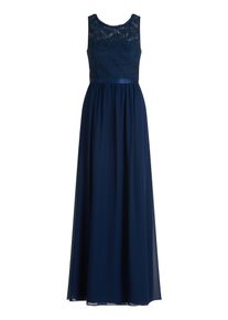 Cocktailkleid Vera Mont "Cocktailkleid mit Spitze", Damen, Gr. 32, EURO, blau (festival blau), Obermaterial: 100% Polyester PES., Kleider Cocktailkleid