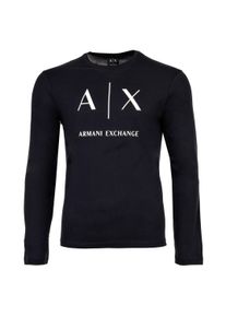 Longsleeve Armani Exchange "Longsleeve T-SHIRT 1er Pack", Herren, Gr. L, blau (dunkelblau), Obermaterial: 100% Baumwolle CO., Shirts Longsleeve