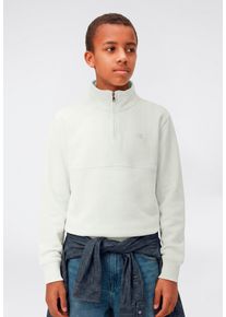 Sweatshirt Champion "ICONS Terry Half zip sweatshirt with small C logo", Jungen, Gr. S (128/134), egt, Obermaterial: 73% Baumwolle, 27% Polyester, normal, hoch geschlossener Ausschnitt, Sweatshirts Sweatshirt, f&uuml;r Kinder, sportlicher Stil, mit Rei&szlig;verschluss