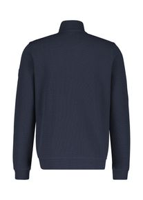 Sweatshirt Lerros, Herren, Gr. S, blau (navy), Strick, Obermaterial: 90% Baumwolle, 10% Polyester, unifarben, regular fit normal, hoch geschlossener Ausschnitt, elastischer Bund, Sweatshirts Sweatshirt, mit Front-Logopr&auml;gung