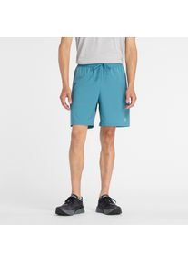 Laufshorts New Balance "SPORT ESSENTIAL SHORT 7", Herren, Gr. L, N-Gr, big teal, Stoff, Obermaterial: 100% Polyester, Hosen Laufshorts, mit feuchtigkeitsabweisender Technologie, atmungsaktiver Innenslip