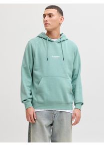 Jack & Jones Kapuzensweatshirt JACK & JONES "JJESOHO SWEAT HOOD NOOS", Herren, Gr. XXL, mineral blau, angeraute Sweatware, Obermaterial: 80% Baumwolle, 20% Polyester, unifarben, relaxed fit normal, Rundhals, Rippb&uuml;ndchen, Sweatshirts Kapuzensweatshirt, Baumwollmischung, relaxed fit