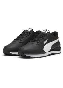 Sneaker Puma "ST RUNNER V4 L", Damen, Gr. 47, Puma schwarz, Puma wei&szlig;, Leder, Schuhe Sneaker, mit Retro-Style, mit SOFTFOAM+ Einlegesohle, mit Gummilaufsohle