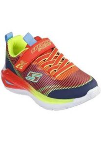 Sneaker Skechers "TRI-NAMICS 2.0", Damen, Gr. 37, rot, multifarben, Lederimitat, Textil, kontrastfarbene Details, Schuhe Sneaker, Klettschuh mit Gummizug, Gr&ouml;&szlig;enschablone zum Download