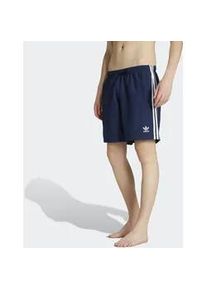 Badeshorts Adidas PERFORMANCE "ADICOLOR 3-STREIFEN, 20 ZENTIMETER", Herren, Gr. S, N-Gr, night indigo, Obermaterial: 100% Polyester, Badehosen Badeshorts
