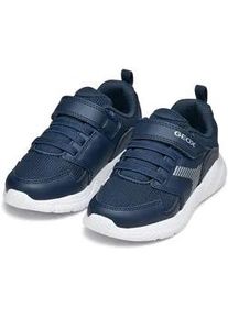 Sneaker Geox "J SPRINTYE BOY", Damen, Gr. 33, blau (navy), Synthetik, Textil, Schuhe Sneaker, Freizeitschuh, Klettschuh mit elastischen Schn&uuml;rsenkeln