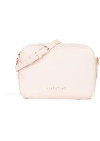 Mini Bag Valentino BAGS "BRIXTON", Damen, Gr. B/H/T: 6cm x 17cm x 23cm, natur, Lederimitat, Taschen, Damen Handtasche, Kamerabag mit Logoverzierung