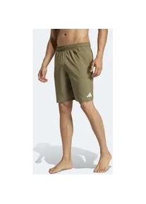 Badeshorts Adidas PERFORMANCE "8 ZOLL", Herren, Gr. S, N-Gr, olive strata, wei&szlig;, Obermaterial: 100% Polyester, Badehosen Badeshorts