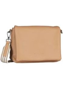 Umh&auml;ngetasche Tom Tailor "Orla Stripe", Damen, Gr. B/H/T: 23cm x 16cm x 8cm, camel, Polyurethan, clean, gepflegt, unifarben, Taschen Umh&auml;ngetasche, aus softem Kunstleder in modernem Look mit sommerlichem Stoffgurt