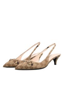 Gucci Pumps & High Heels - GG Slingsback Pumps - Gr. 40 (EU) - in Beige - f&uuml;r Damen