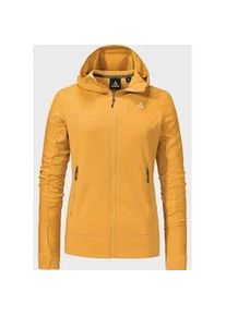 Sch&ouml;ffel Fleecejacke SCH&Ouml;FFEL "Mountain Fleece Hoody Style Blaueis WMS", Damen, Gr. 44, orange (5405, orange), Oberstoff : 94% Polyester 6% Elasthan, regular fit, hoch geschlossener Ausschnitt, Jacken Fleecejacke