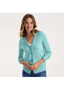 LANDS' END CashTouch Cardigan mit V-Ausschnitt, Damen,  Gr&uuml;n, Polyacryl, by Lands' End