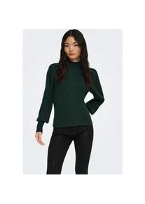 Strickpullover Only "ONLKATIA L/S HIGHNECK PULLOVER KNT NOOS", Damen, Gr. M, gr&uuml;n (june bug), Strick, Obermaterial: 50% Viskose, 27% Nylon, 23% Polyester, unifarben, regular fit normal, hoch geschlossener Ausschnitt, Rippb&uuml;ndchen, Pullover Strickpullover, Viskosemischung