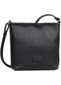 Umh&auml;ngetasche Gabor "Elfie", Damen, Gr. B/H/T: 24,5cm x 23,5cm x 6cm, schwarz, Lederimitat, clean, gepflegt, unifarben, Taschen Umh&auml;ngetasche, Damen Schultertasche, Handtasche mit Logo-Aufn&auml;her