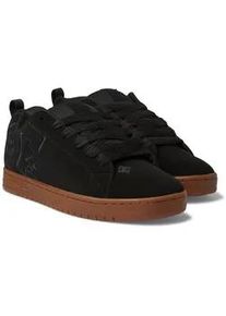 Sneaker DC Shoes "COURT GRAFFIK", Herren, Gr. 44, schwarz (schwarz, gum), Leder, Schuhe Sneaker