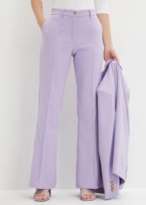 bonprix Anzugshose mit ausgestelltem Bein, lila, Gr.36, elegante Buisness Hose mit ausgestelltem Bein