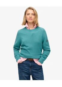 Superdry Damen Lockerer Strick-pullover mit Rundhalsausschnitt Green - Gr&ouml;&szlig;e: 40 2103227500649AB6019