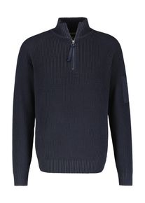 Troyer Lerros "Herren Stricktroyer, grob gerippt", Herren, Gr. M, classic navy, 100% Baumwolle, ohne Ausschnitt, Pullover Troyer