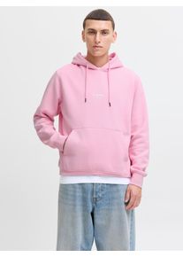 Jack & Jones Kapuzensweatshirt JACK & JONES "JJESOHO SWEAT HOOD NOOS", Herren, Gr. L, prism pink, angeraute Sweatware, Obermaterial: 80% Baumwolle, 20% Polyester, unifarben, relaxed fit normal, Rundhals, Rippb&uuml;ndchen, Sweatshirts Kapuzensweatshirt, Baumwollmischung, relaxed fit