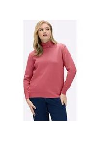 Rollkragenpullover Casual Looks "Pullover", Damen, Gr. 54, rot (korallenrot), 100% Baumwolle, unifarben, figurumspielend, Pullover Rollkragenpullover