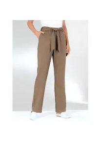 Palazzohose Classic Basics, Damen, Gr. 36, Normalgr&ouml;&szlig;en, grau (taupe), 100% Polyester, unifarben, lang, Hosen Palazzohose