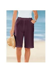 Bermudas Classic Basics, Damen, Gr. 44, Normalgr&ouml;&szlig;en, lila (beere), 100% Baumwolle, unifarben, knielang, Hosen Bermudas