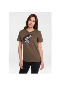 T-Shirt logoshirt "Der kleine Maulwurf", Damen, Gr. XL, gr&uuml;n (olivgr&uuml;n), 100% Baumwolle, bedruckt, normal, Rundhals, Shirts T-Shirt, mit lizenziertem Print