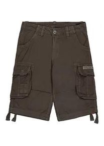 Shorts Alpha Industries "Jet Short", Herren, Gr. 32, Normalgr&ouml;&szlig;en, grau (grauschwarz), Obermaterial: 100% Baumwolle, Hosen Shorts