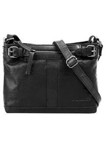 SPIKES & SPARROW Umh&auml;ngetasche SPIKES & SPARROW, Damen, Gr. B/H/T: 25cm x 20cm x 8cm onesize, schwarz, Leder, vintage, Taschen Umh&auml;ngetasche, echt Leder