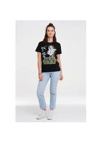 T-Shirt logoshirt "Star Wars - Yoda", Damen, Gr. S, schwarz, 100% Baumwolle, unifarben, normal, Rundhals, Shirts T-Shirt, mit lizenziertem Print