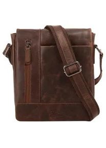 XZONE Umh&auml;ngetasche X-ZONE, Gr. B/H/T: 24cm x 21cm x 6cm onesize, braun (cognac), Leder, gepflegt, Taschen Umh&auml;ngetasche, echt Leder