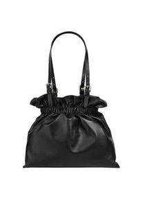 Shopper Samantha Look, Damen, Gr. B/H/T: 25cm x 25cm x 10cm onesize, schwarz, Leder, unifarben, Taschen Shopper, echt Leder, Made in Italy