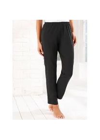 Homewearpants, Herren, Gr. 42, Normalgr&ouml;&szlig;en, schwarz (schwarz, grau, meliert), 100% Baumwolle, Doppelpack-Farbe grau-meliert:15% Viskose, 85% Baumwolle, unifarben, lang, Hosen