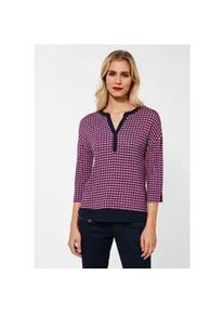 3/4-Arm-Shirt Street One, Damen, Gr. 38, pink (lavish pink), Stoff, 95% Viskose, 5% Elasthan, bedruckt, normal normal, Rundhals, normaler Saum, Shirts 3/4-Arm-Shirt, im Tunika-Style